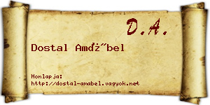 Dostal Amábel névjegykártya